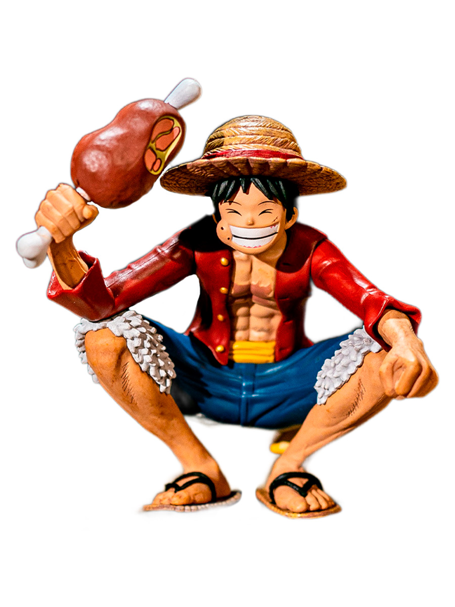 фото Фигурка starfriend аниме монки д. луффи с куском мяса ван пис one piece неподвижная, 15 см