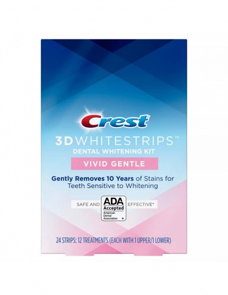 

Отбеливающие полоски Crest 3D Whitestrips Vivid Gentle 24 шт, Vivid Gentle