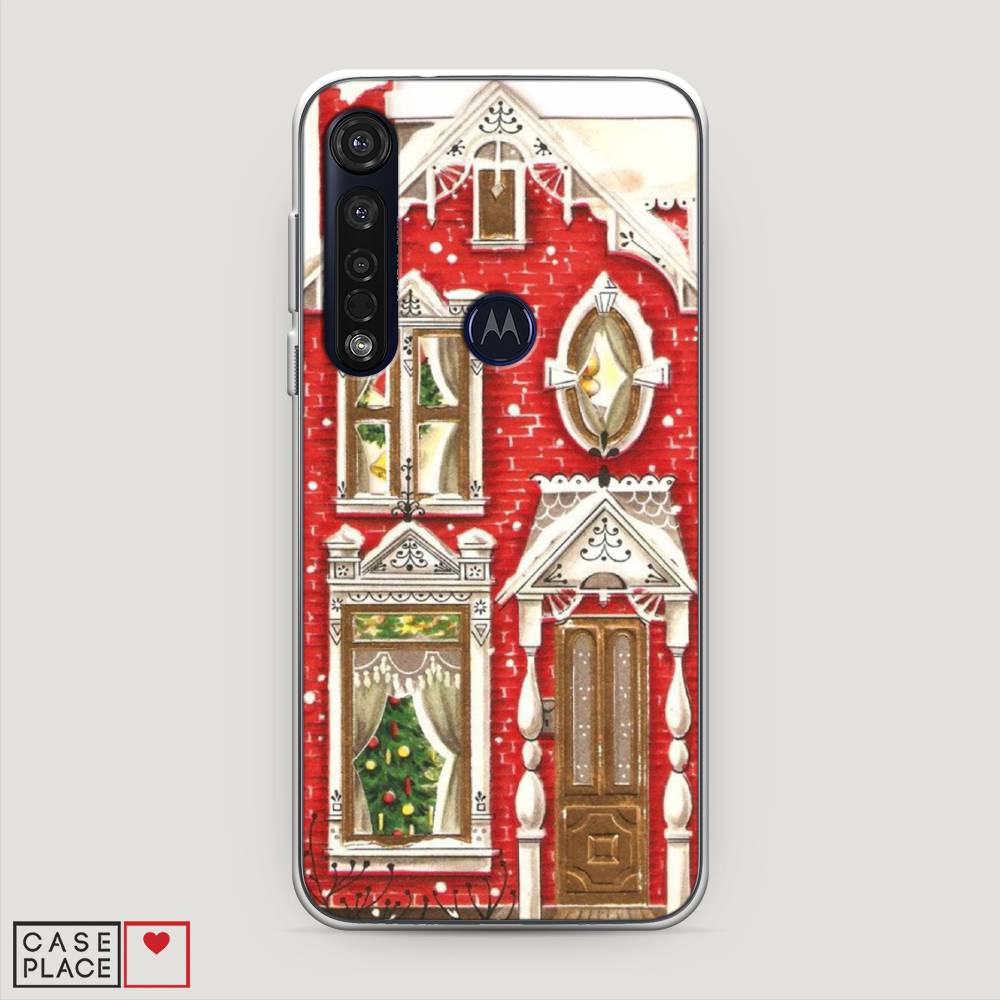 

Чехол на Motorola Moto G8 Plus "Пряничный домик", Белый;красный;зеленый, 241450-5
