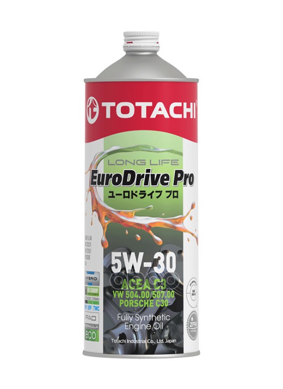 

Моторное масло TOTACHI синтетическое 5W30 EURODRIVE PRO LL SN C3 1л