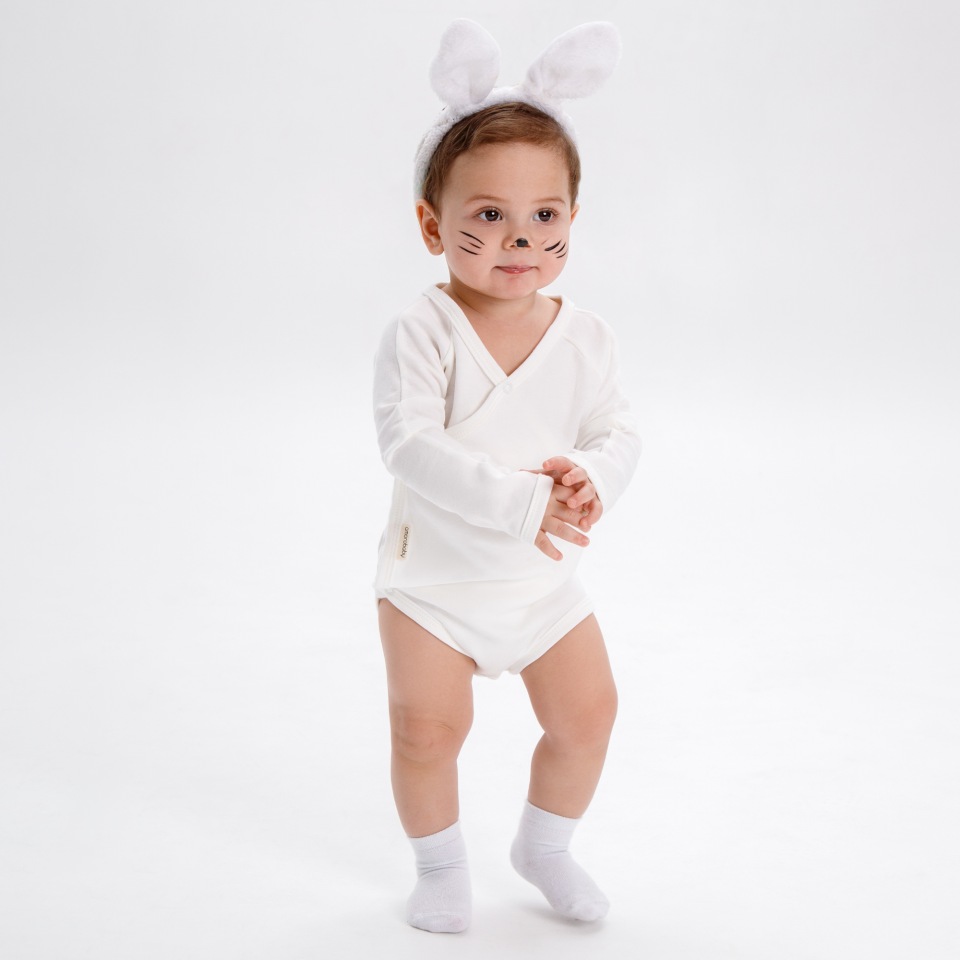 

Боди Amarobaby Animals длинный рукав Зайка, молочный, размер 68, AB-OD21-A2, AB-OD21-A2