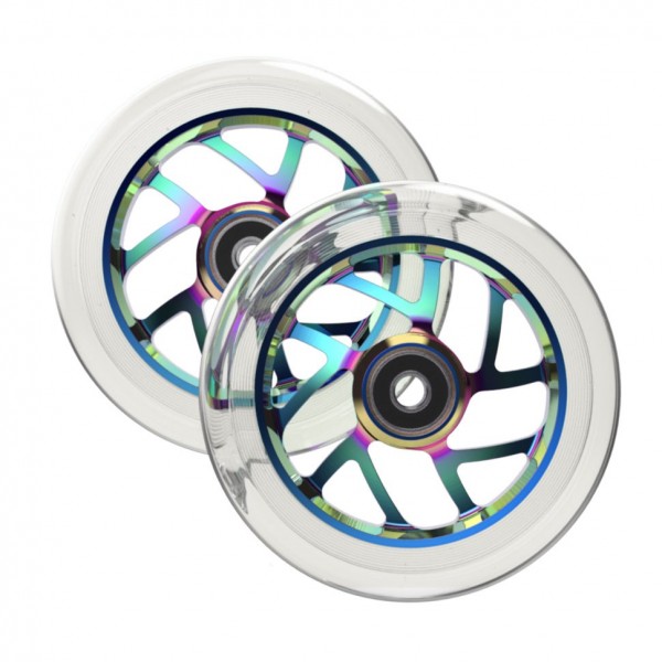 фото Колеса fuzion 110 mm wheel (pair) - flight neochrome / clear pu