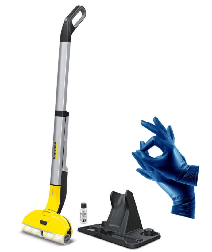 фото Вертикальный пылесос karcher fc 3 cordless + латексные перчатки