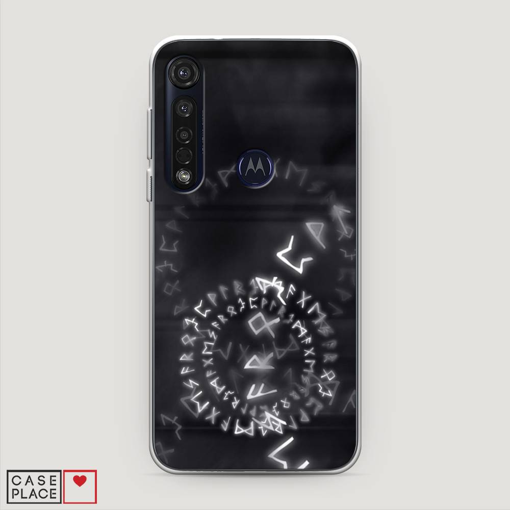 

Чехол на Motorola Moto G8 Plus "Руны", Серый;черный, 241450-3