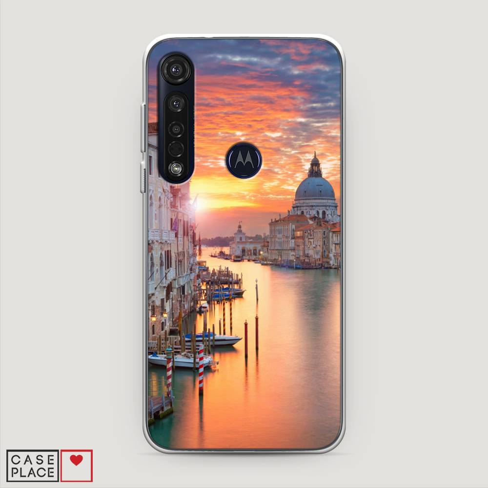 

Чехол на Motorola Moto G8 Plus "Восход 11", Розовый;оранжевый, 241450-2