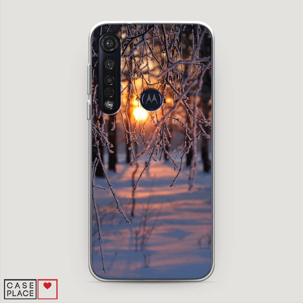 

Чехол на Motorola Moto G8 Plus "Зима 7", Оранжевый;розовый;черный, 241450-2