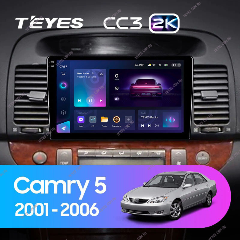 

Штатная магнитола Teyes CC3 2K 360 6/128 Toyota Camry 5 XV 30 (2001-2006) Тип-B, CC3 2K 360