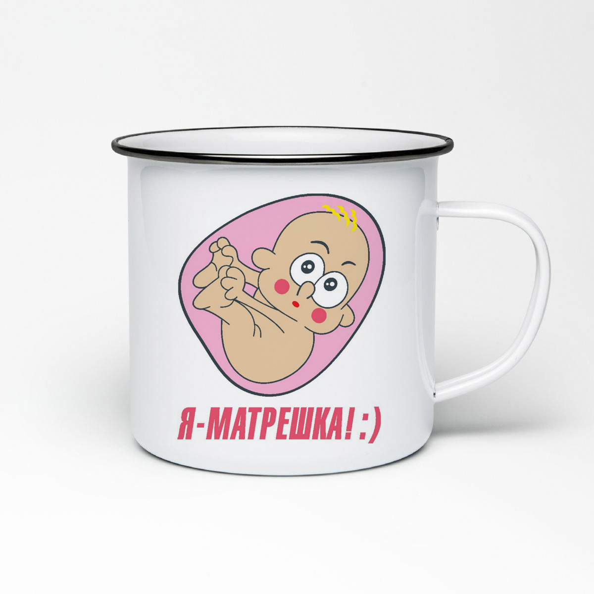 

Кружка металлическая CoolPodarok пузожитель я матрешка