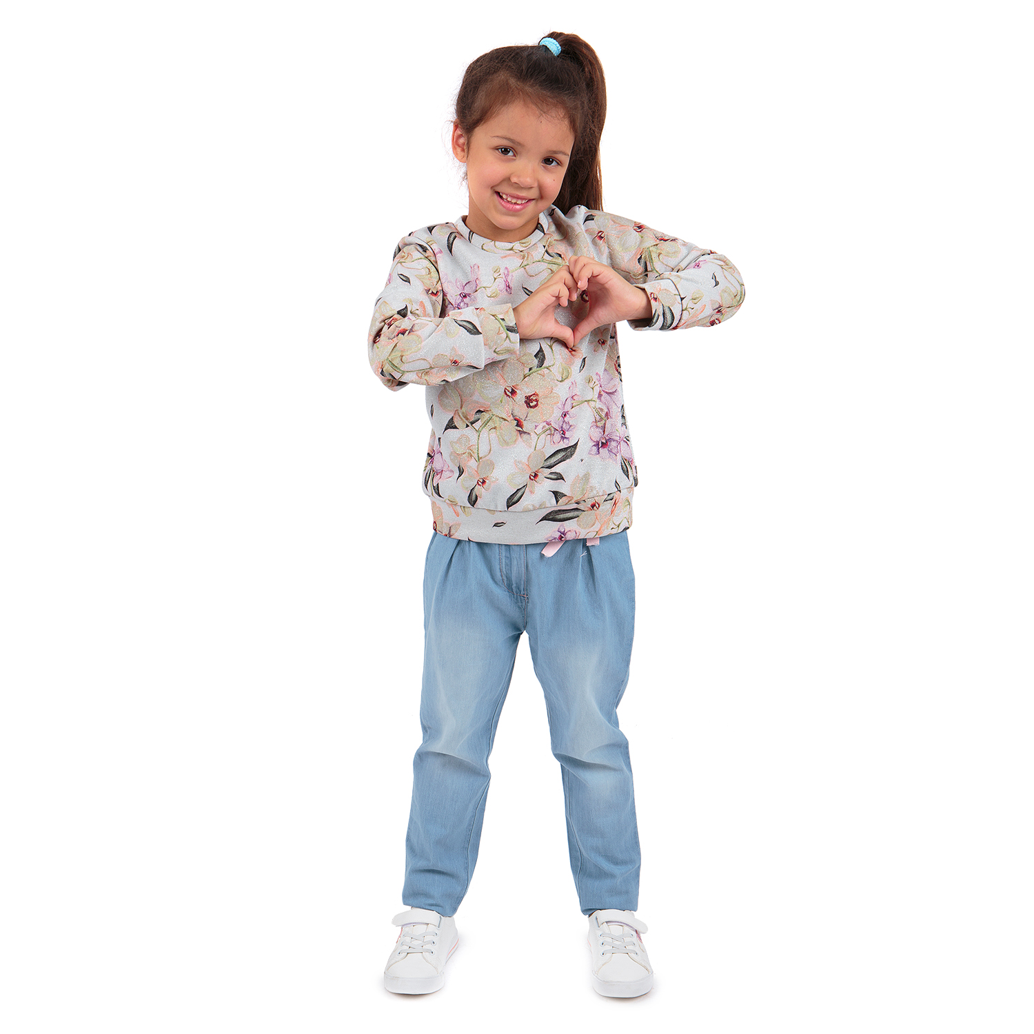 

Свитшот Leader Kids Радужные цветы золотой р.122, GL001023131