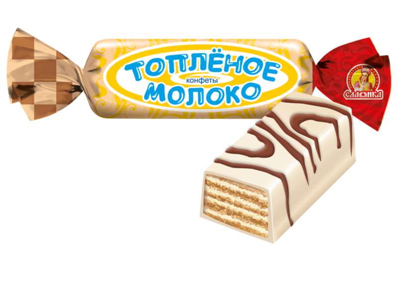 

Конфеты шоколадные Славянка Топленое молоко вафельные
