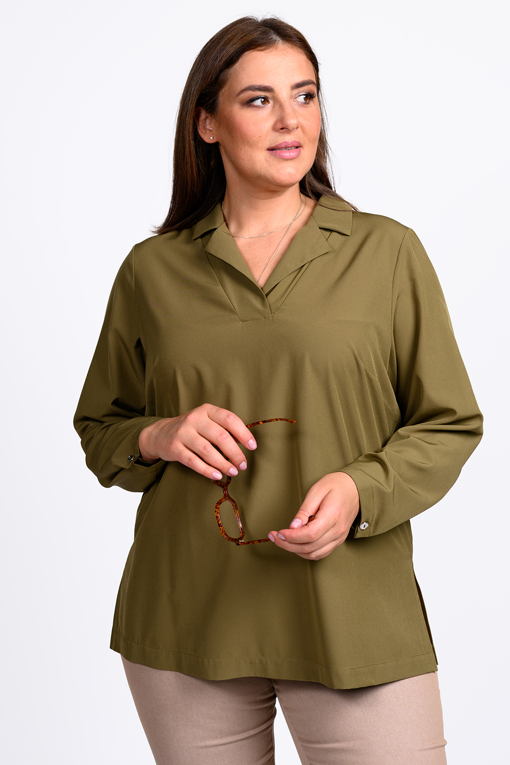 Блуза женская SVESTA C2877 зеленая 54 RU