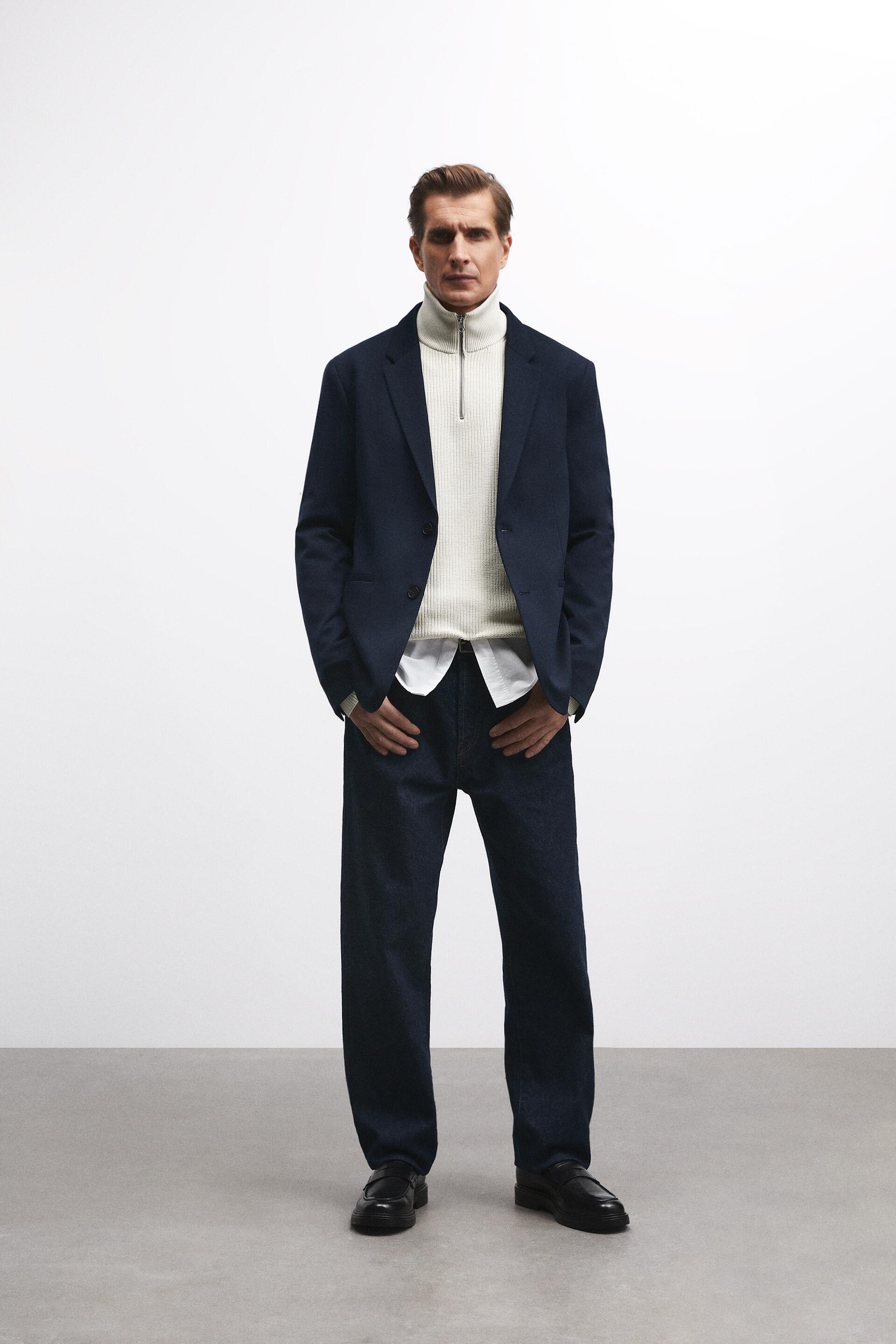 

Пиджак мужской ZARA 07484635 синий M (доставка из-за рубежа), 07484635