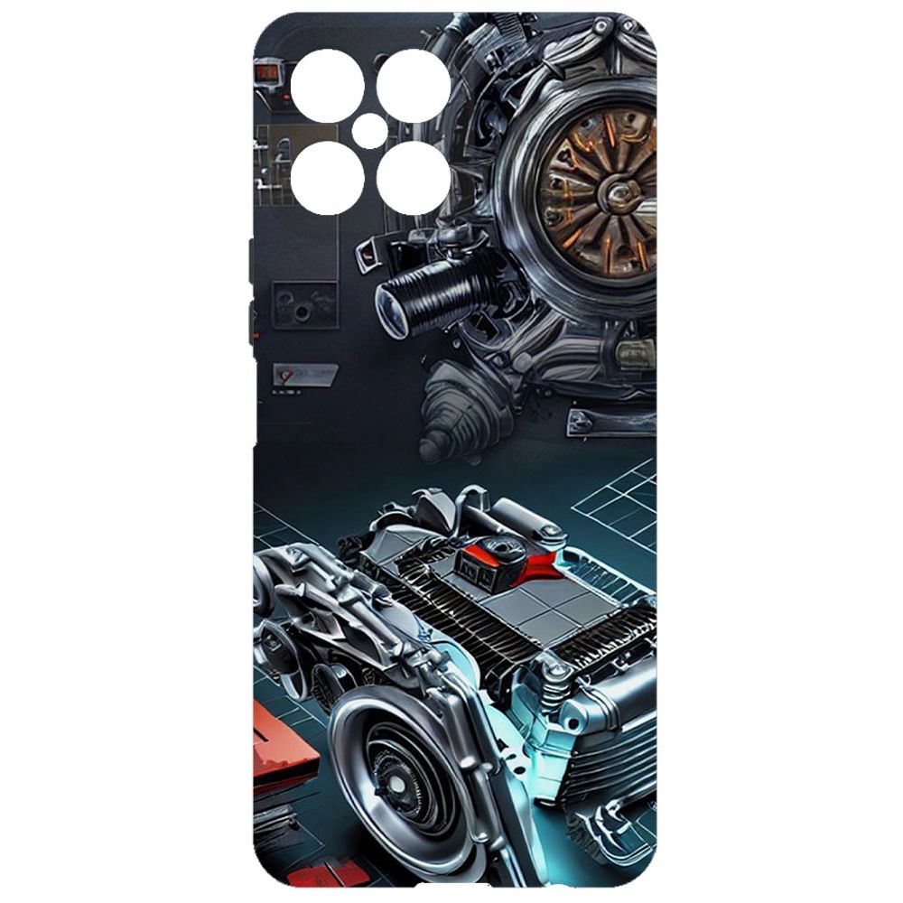 

Чехол-накладка Софт Моторы для Honor X8, Черный