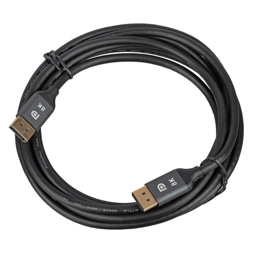 

Кабель Display Port Ultra HD, DisplayPort (m) - DisplayPort (m), GOLD , 3м, пакет, черный