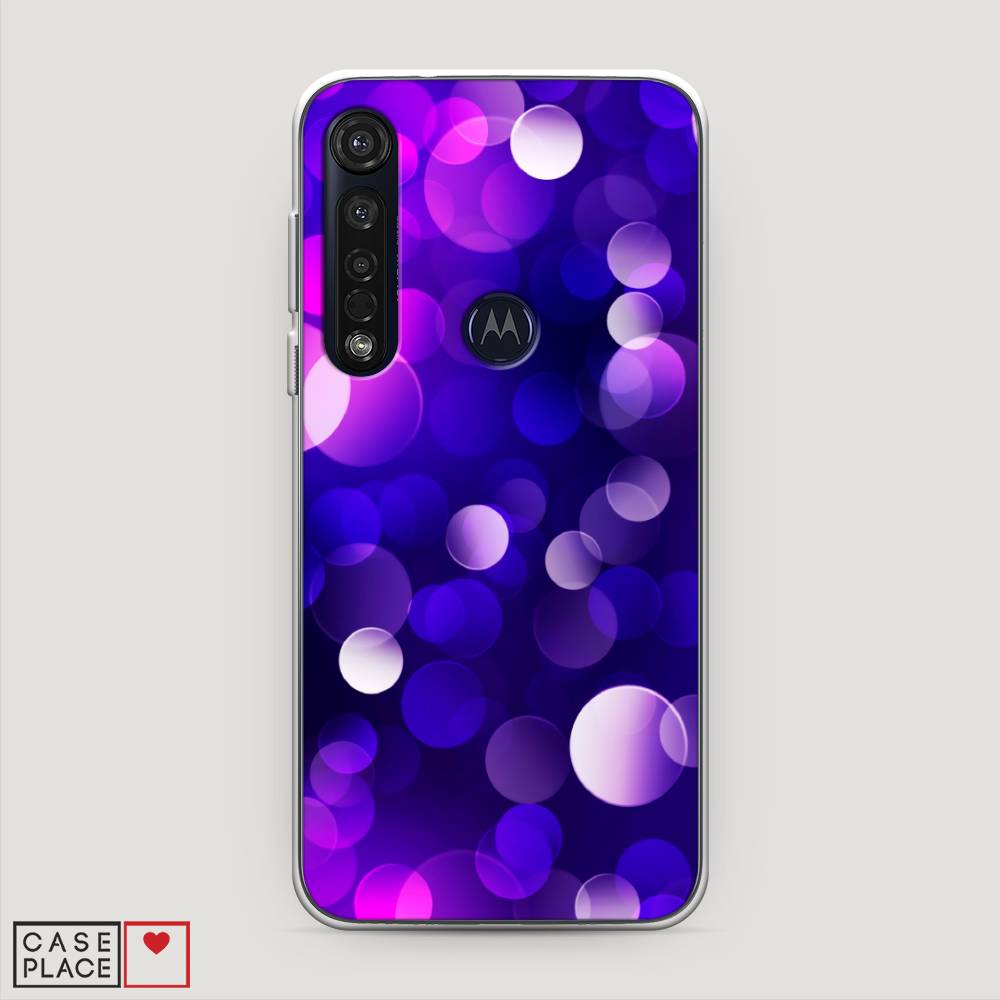 

Чехол на Motorola Moto G8 Plus "Абстракция 27", Фиолетовый, 241450-3