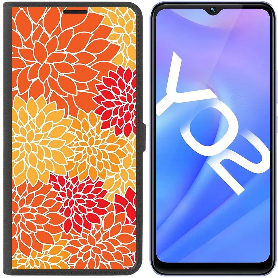 

Чехол-книжка Eco Book для Vivo Y02 Цветочный паттерн 7
