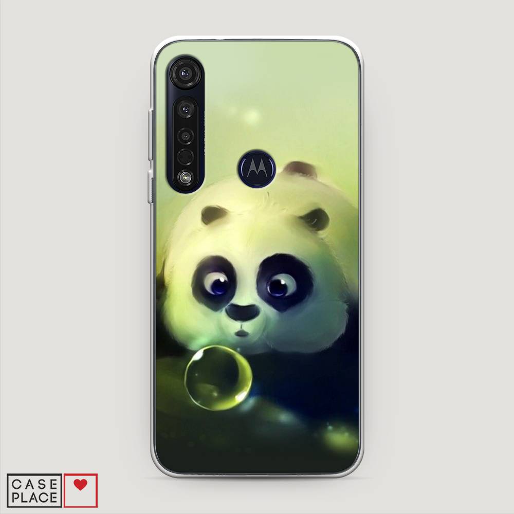 

Чехол на Motorola Moto G8 Plus "Малыш панды", Зеленый;черный;серый, 241450-1