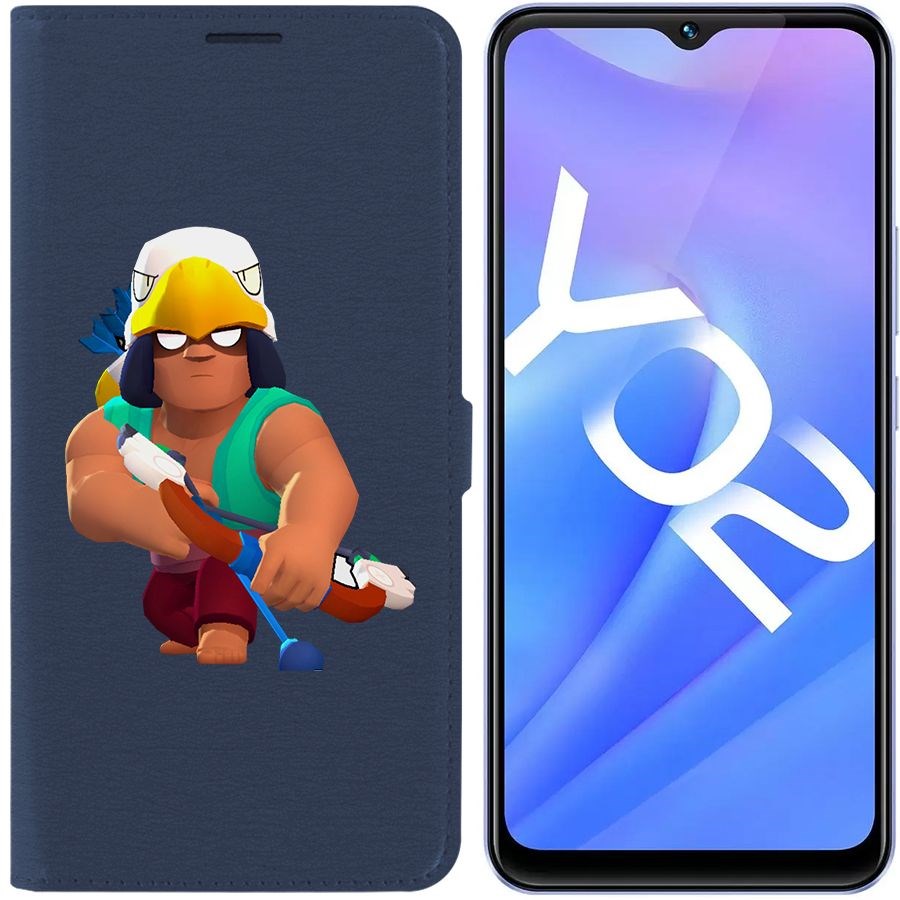 

Чехол-книжка Eco Book для Vivo Y02 Brawl Stars-Бо