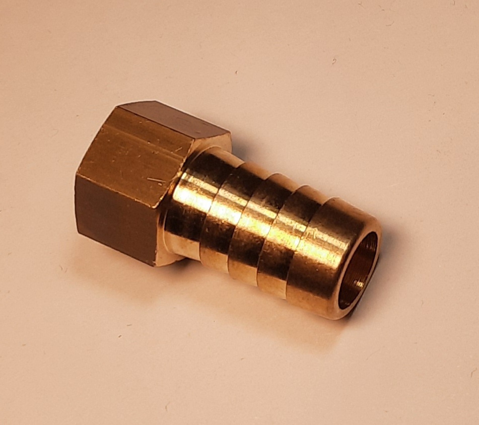 Штуцер, внутренняя резьба G1/4, 14 мм (латунь) коннектор для капельной трубки 6 мм внутренняя резьба 3 4