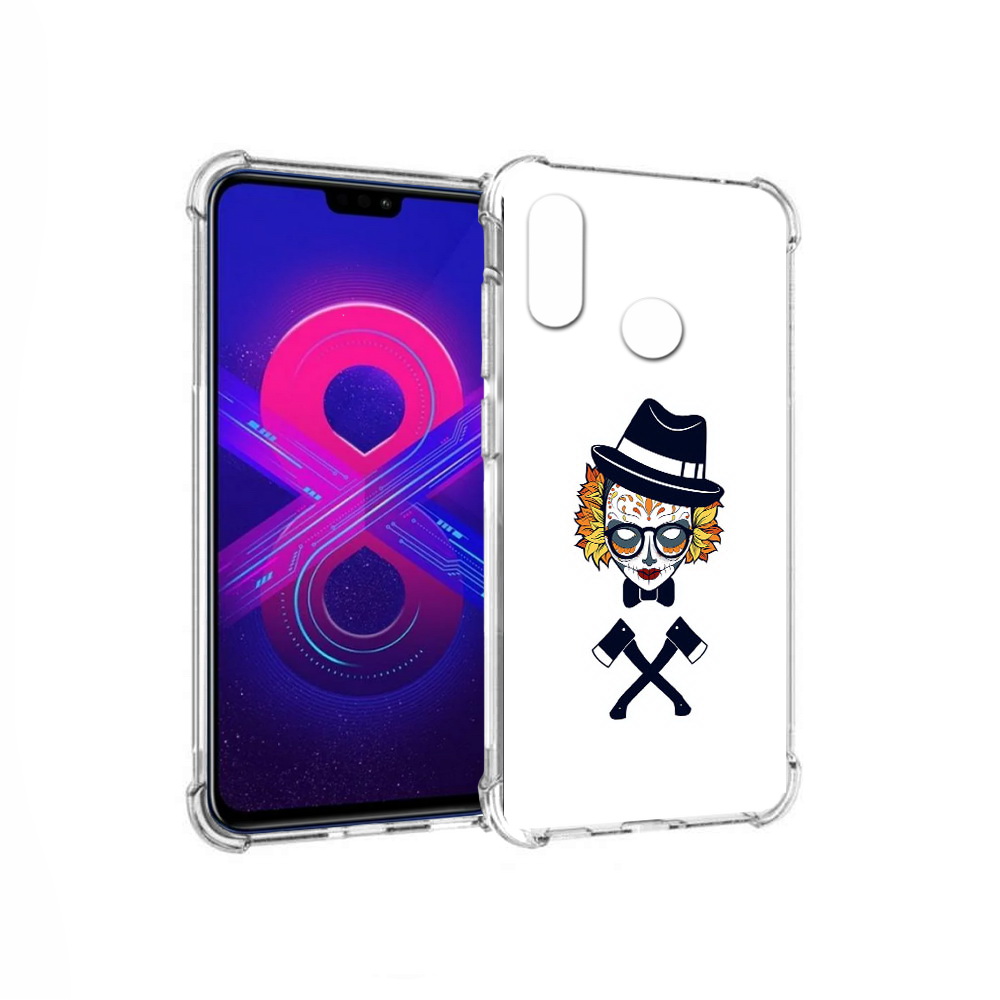 

Чехол MyPads Tocco для Honor 8X Max девушка в маске с топорами рисунок (PT118941.31.304), Прозрачный, Tocco