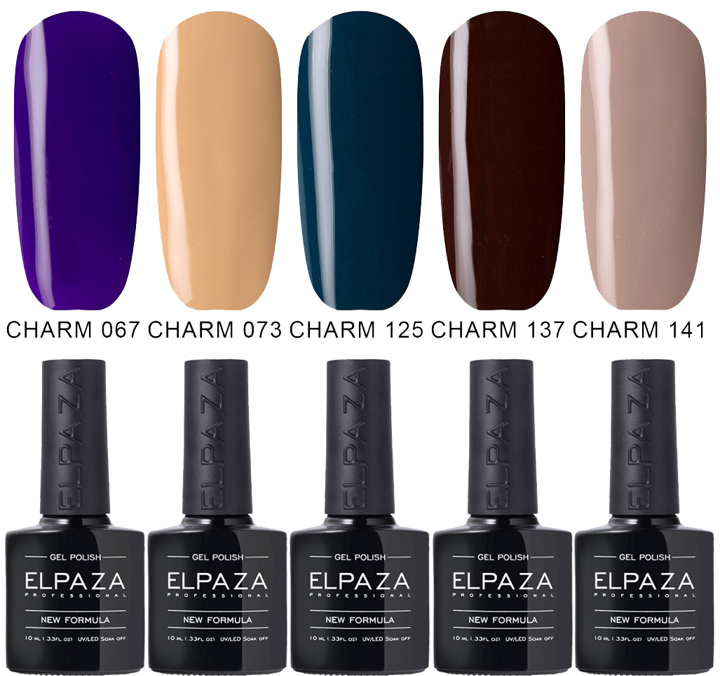 Набор гель-лаков Elpaza Charm (67, 73, 125, 137, 141), 5 шт. набор ahava holiday collection three’s a charm 2023 минеральный крем для тела для рук 40мл