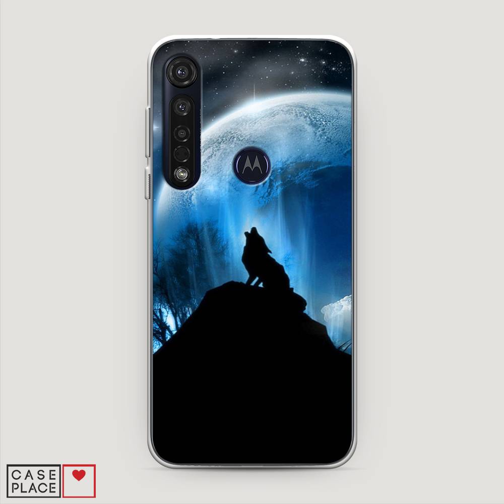 

Чехол на Motorola Moto G8 Plus "Волк 2", Синий;черный;белый, 241450-1