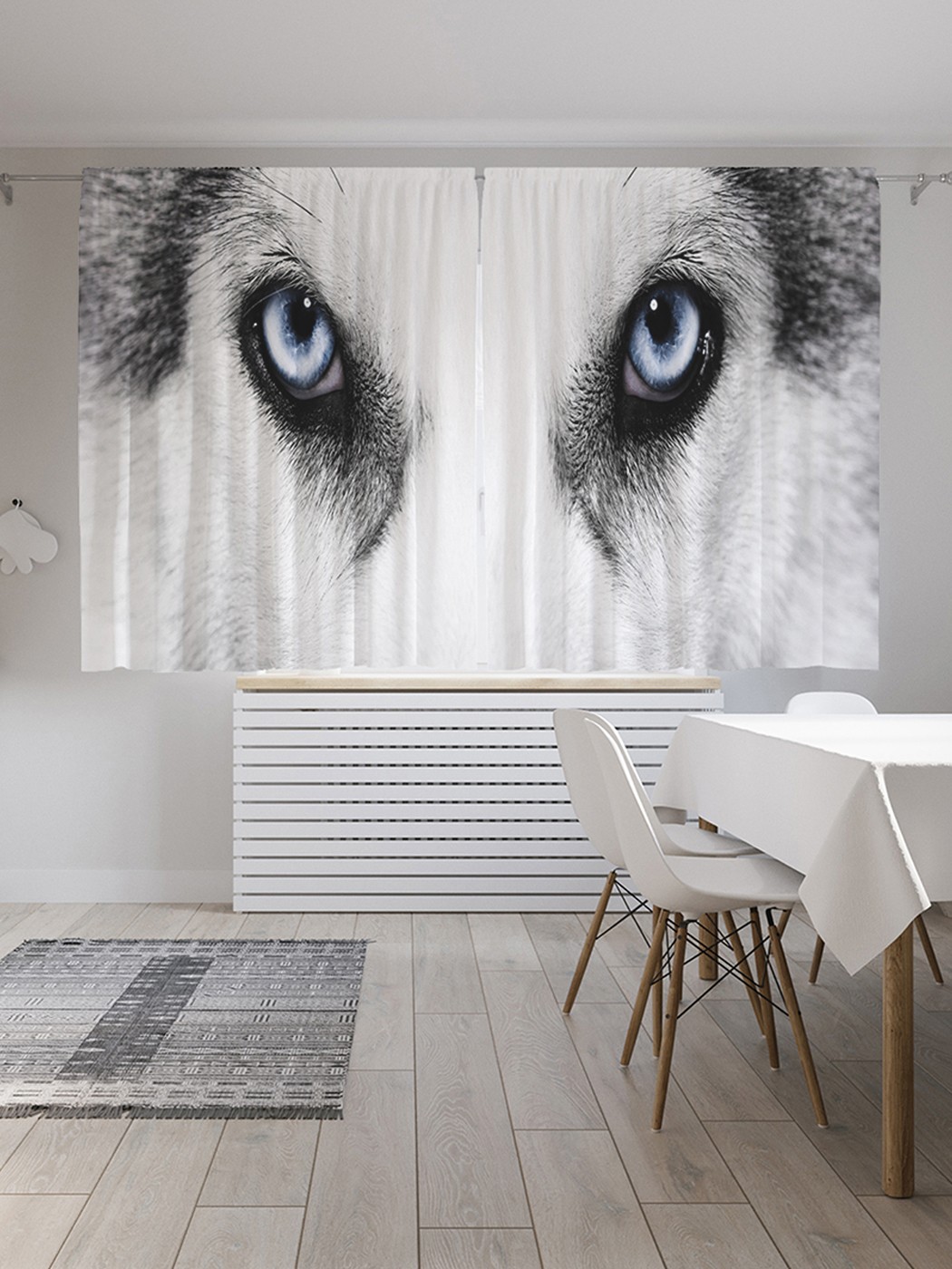 

Классические шторы JoyArty "Верные глаза", серия Oxford DeLux, 2 полотна 145x180 см, Верные глаза