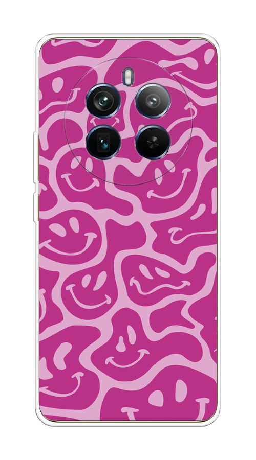 

Чехол на Realme 12+ "Расплывчатые смайлики розовые", Фиолетовый, 2516350-1