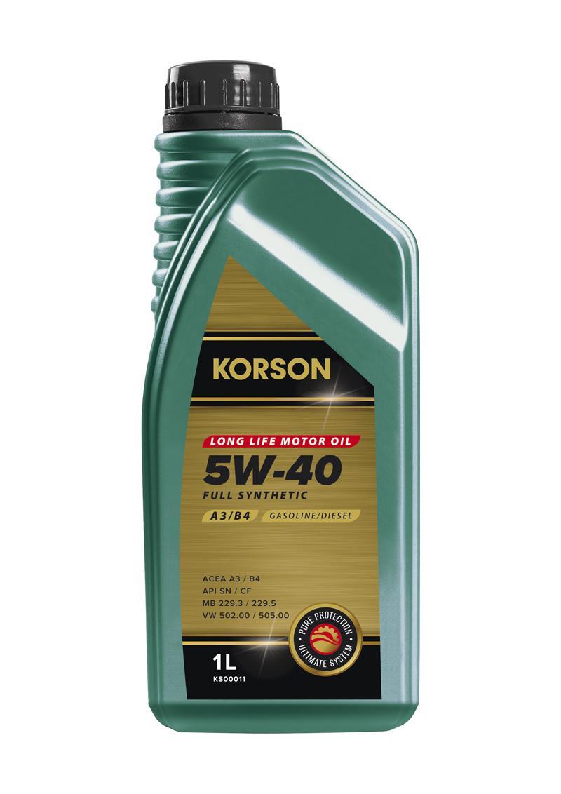 

Full Synthetic 5W-40 A3/B4 1Л KORSON ks00011