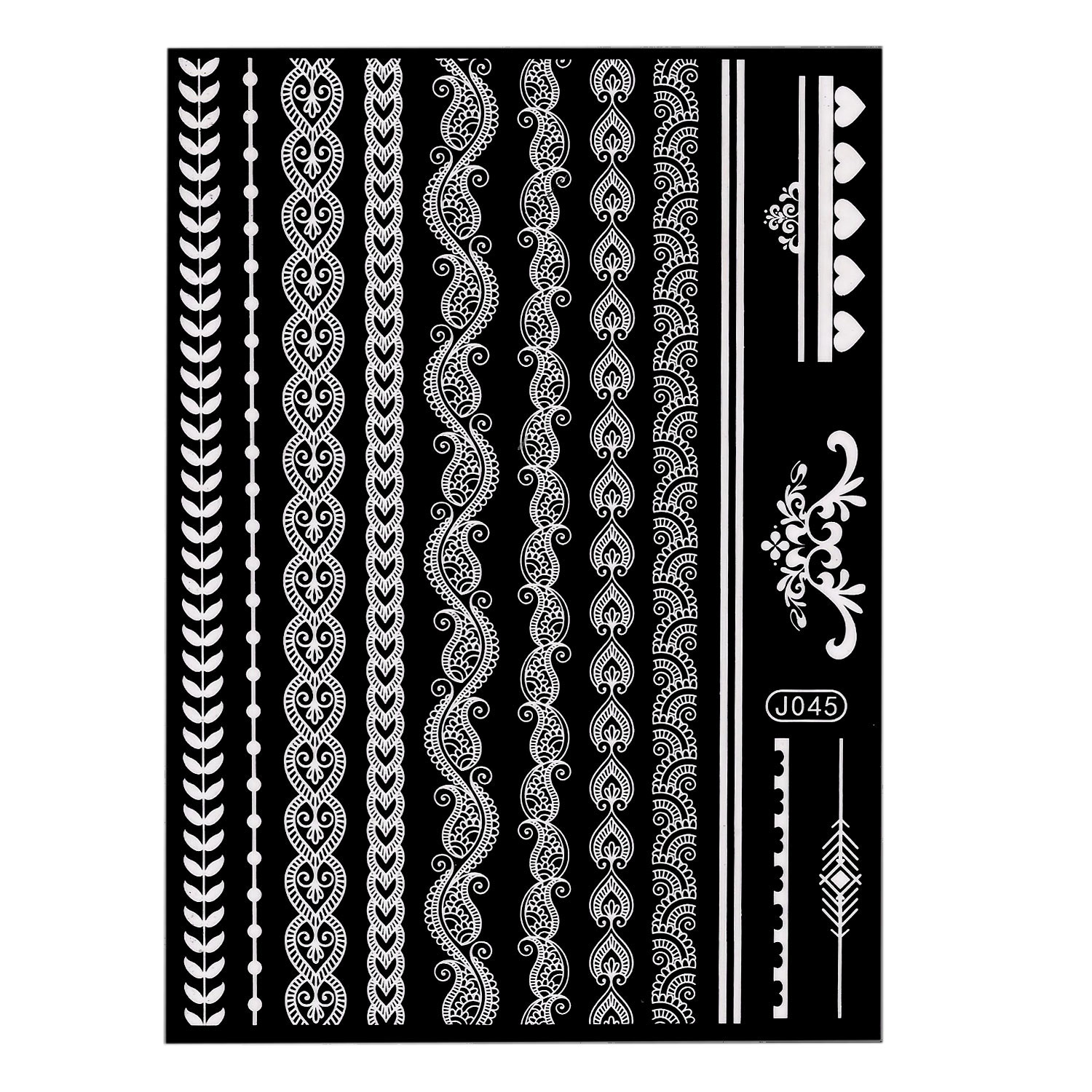 

Мехенди тату №11 белые