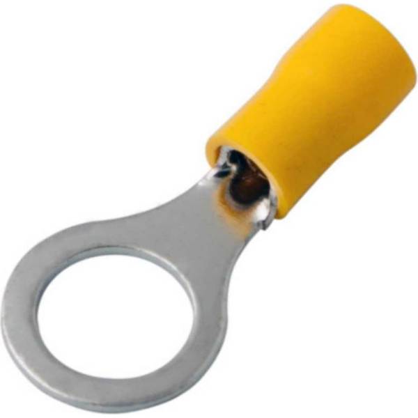Кольцевой изолированный наконечник REXANT d 10,5 мм 4-6 мм2, НКи 6.0-10 желтый 100 шт 08-0