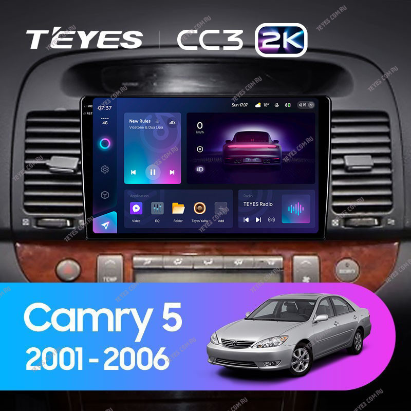 

Штатная магнитола Teyes CC3 2K 360 6/128 Toyota Camry 5 XV 30 (2001-2006) Тип-A, CC3 2K 360