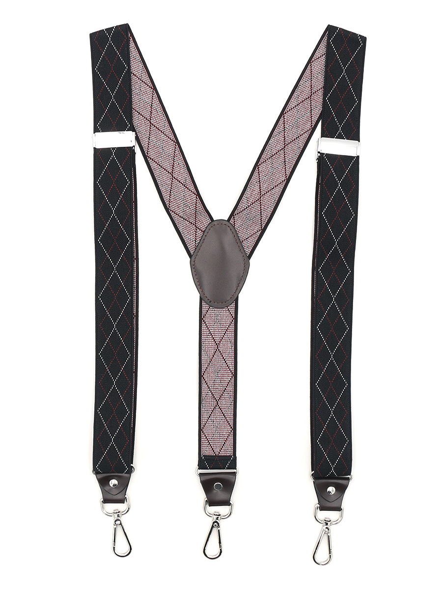 Подтяжки унисекс GENTLETEAM Suspenders-4 черные/белые