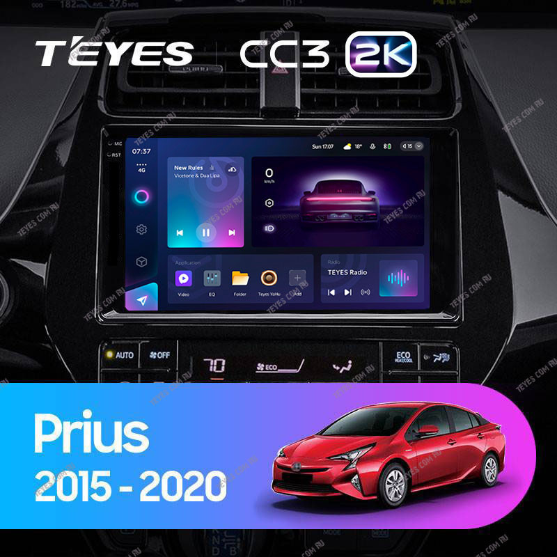 Штатная магнитола Teyes CC3 2K 6128 Toyota Prius XW50 2015-2020 4290000₽