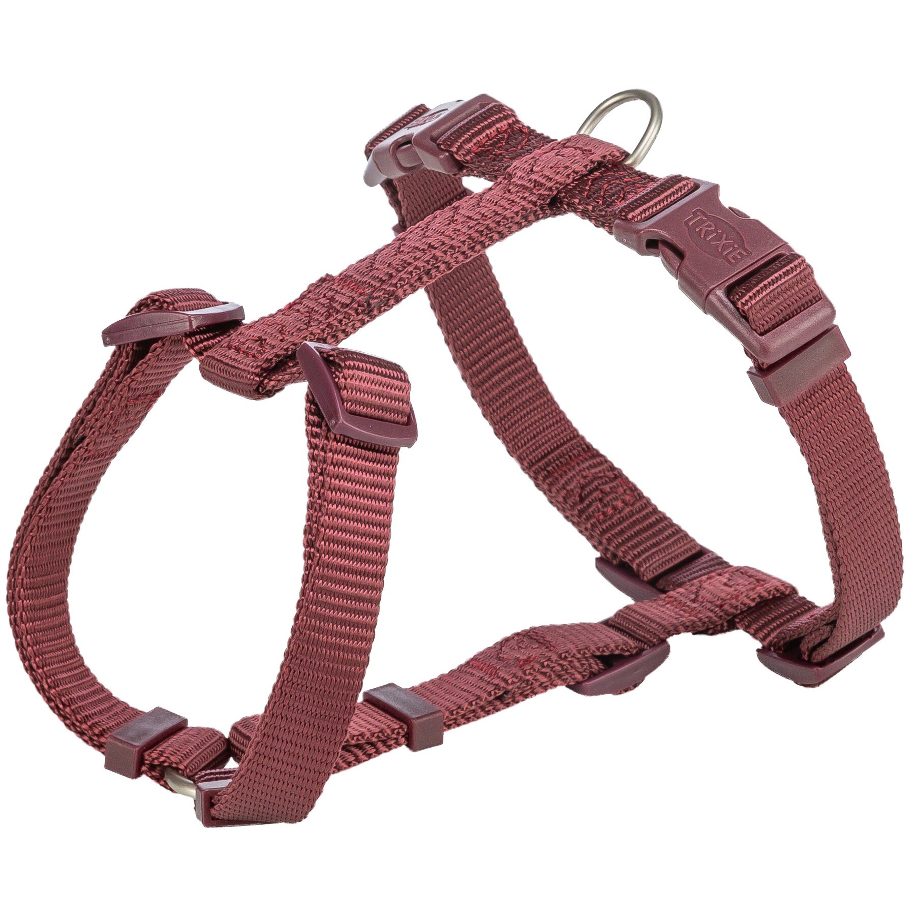 Шлейка для собак Trixie Premium H-harness, сангрия, нейлон, S-M, 42-60 см/15 мм