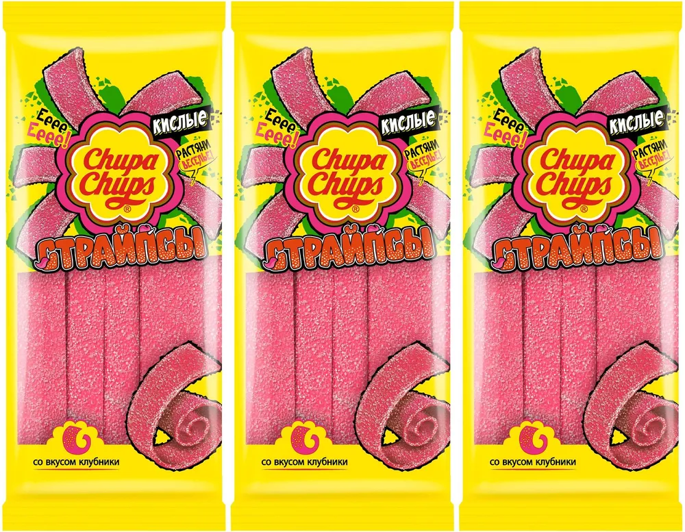 Мармелад Chupa Chups Страйпсы, 3 шт по 120 г