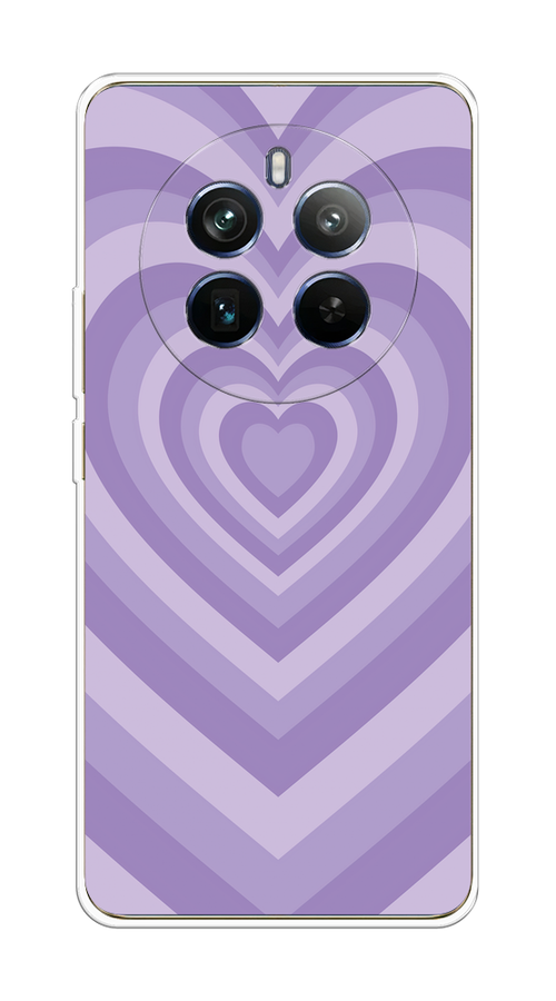 

Чехол на Realme 12+ "Violet heart latte", Фиолетовый, 2516350-1