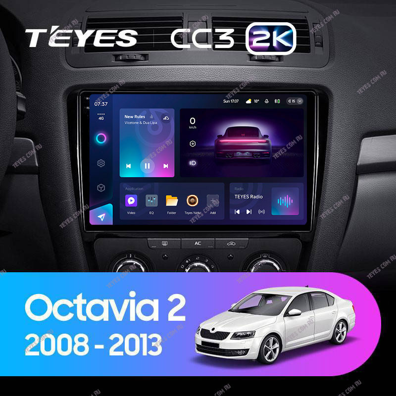 Штатная магнитола Teyes CC3 2K 432 Skoda Octavia 2 A5 2008-2013 3780000₽