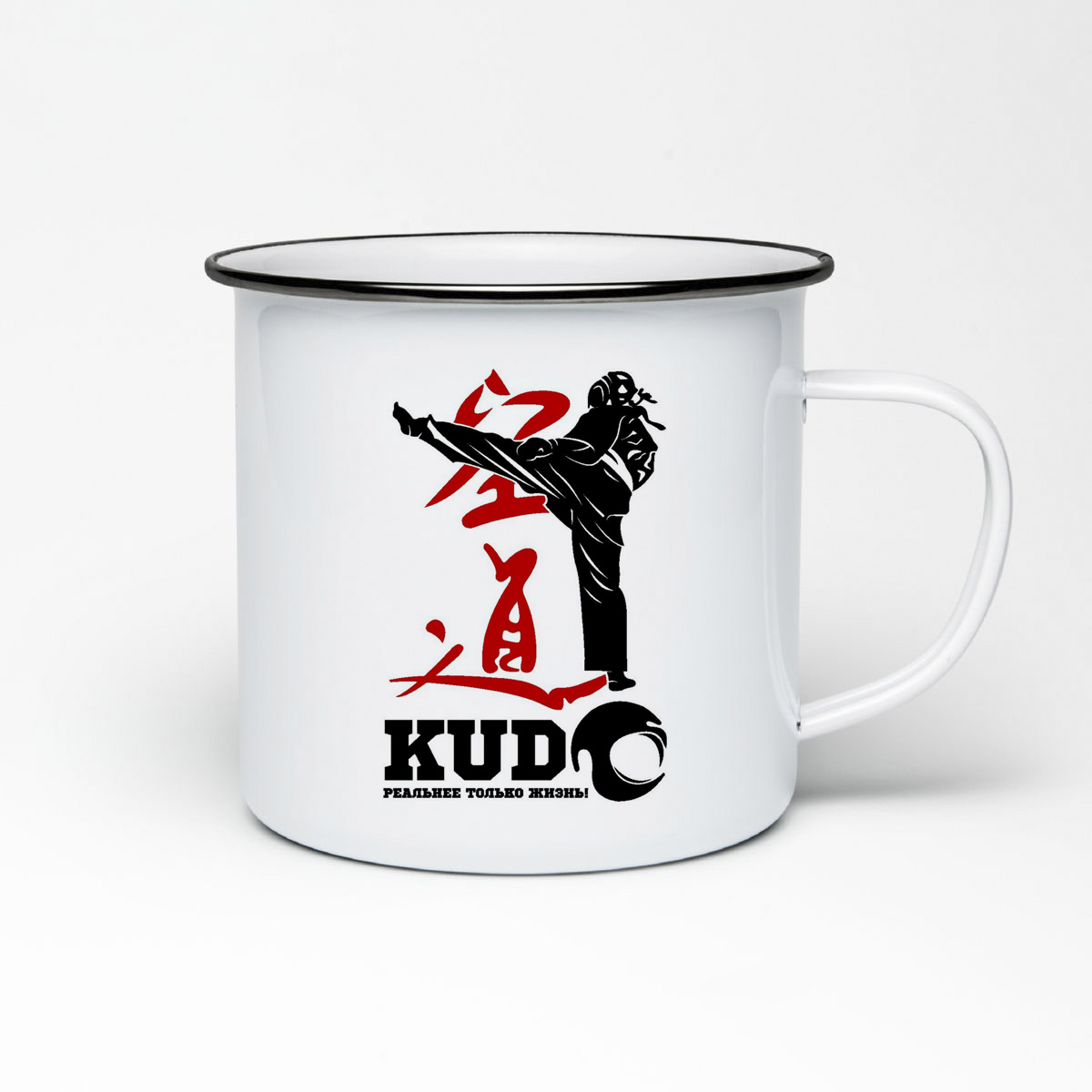 

Кружка металлическая CoolPodarok ЛKudo реальнее только жизнь