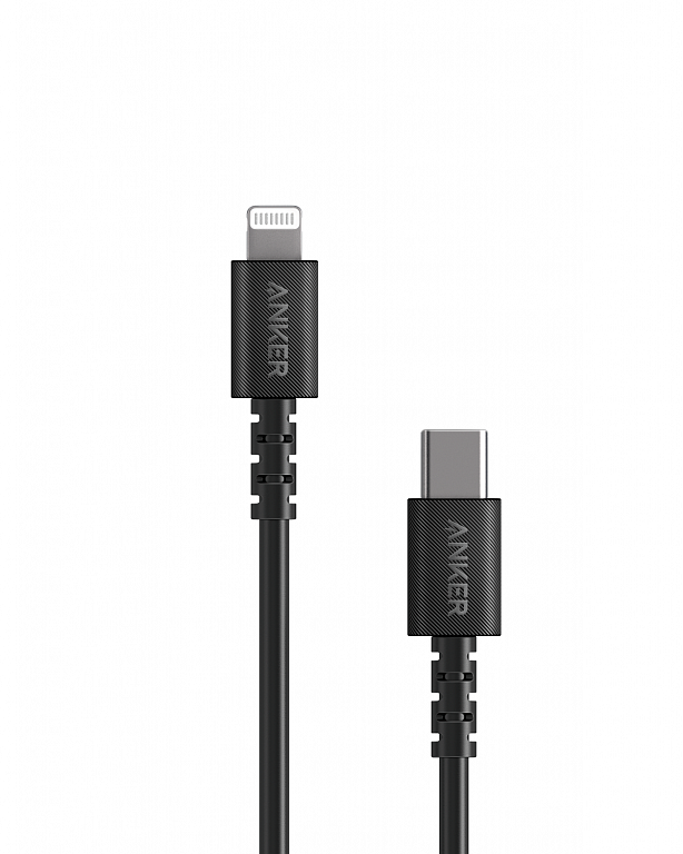 фото Кабель anker powerline select (a8613g11) usb-c/lightning 1.8m (black)