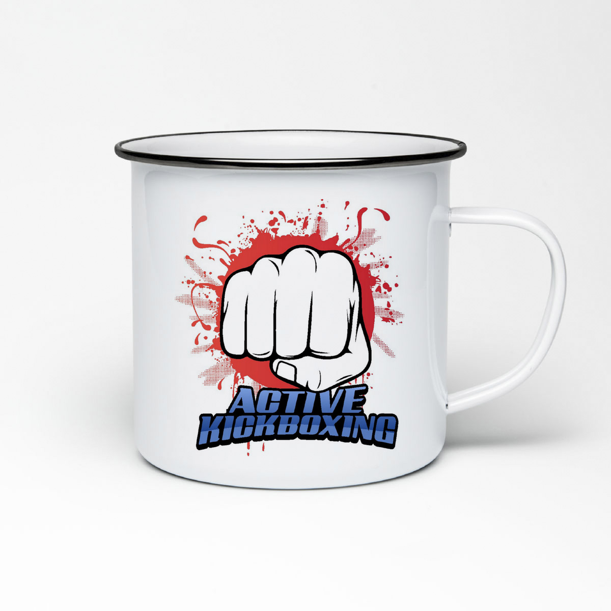 

Кружка металлическая CoolPodarok Active kickboxing Активный кикбоксинг