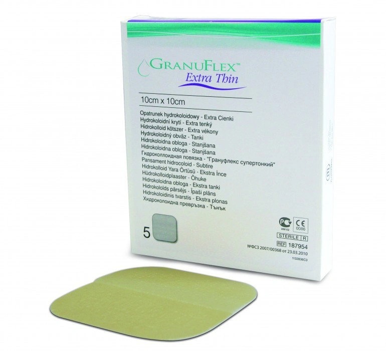 Granuflex Xthin / Грануфлекс Супертонкий - гидроколлоидная повязка, 10х10 см