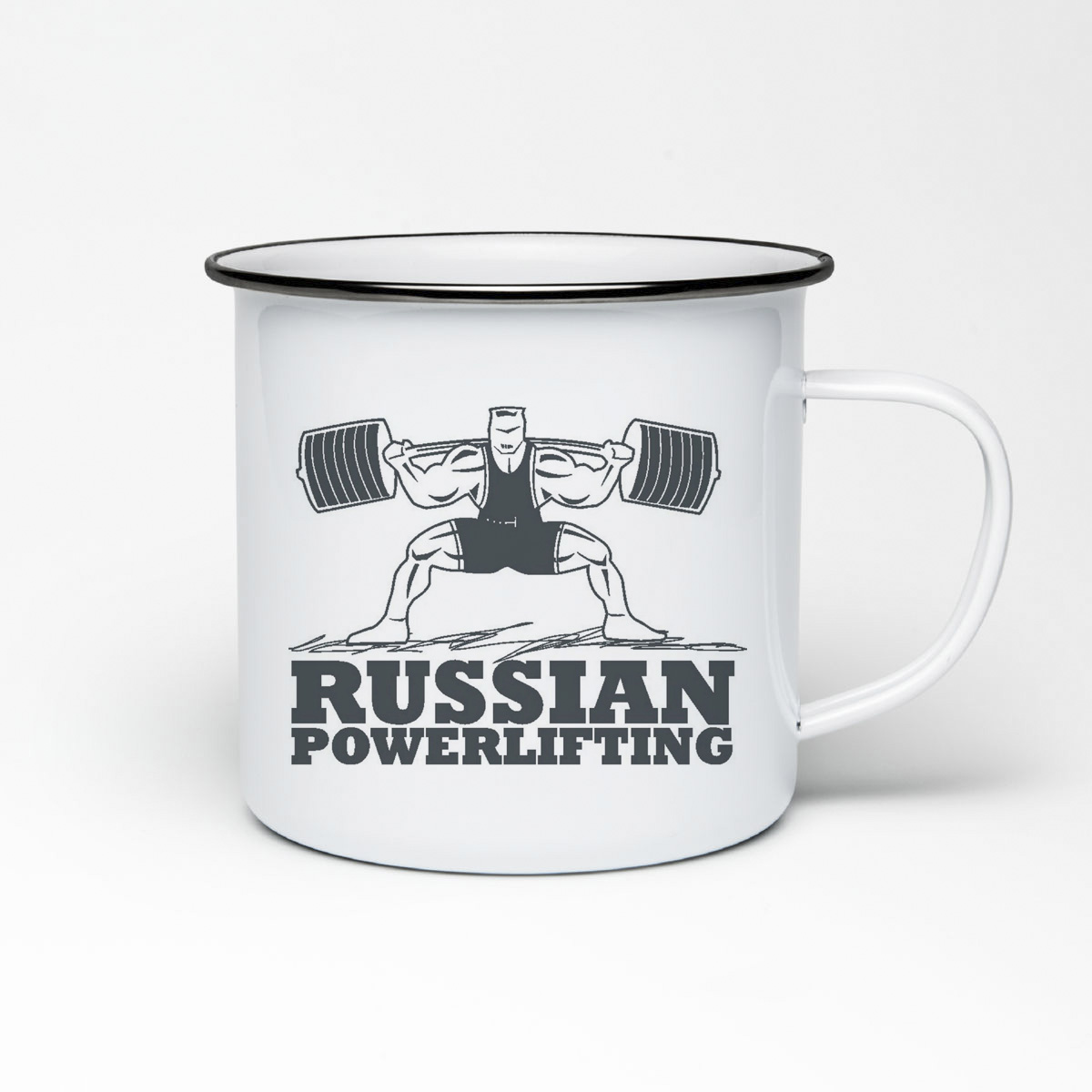 

Кружка металлическая CoolPodarok Russian powerlifting Русский пауэрлифтинг