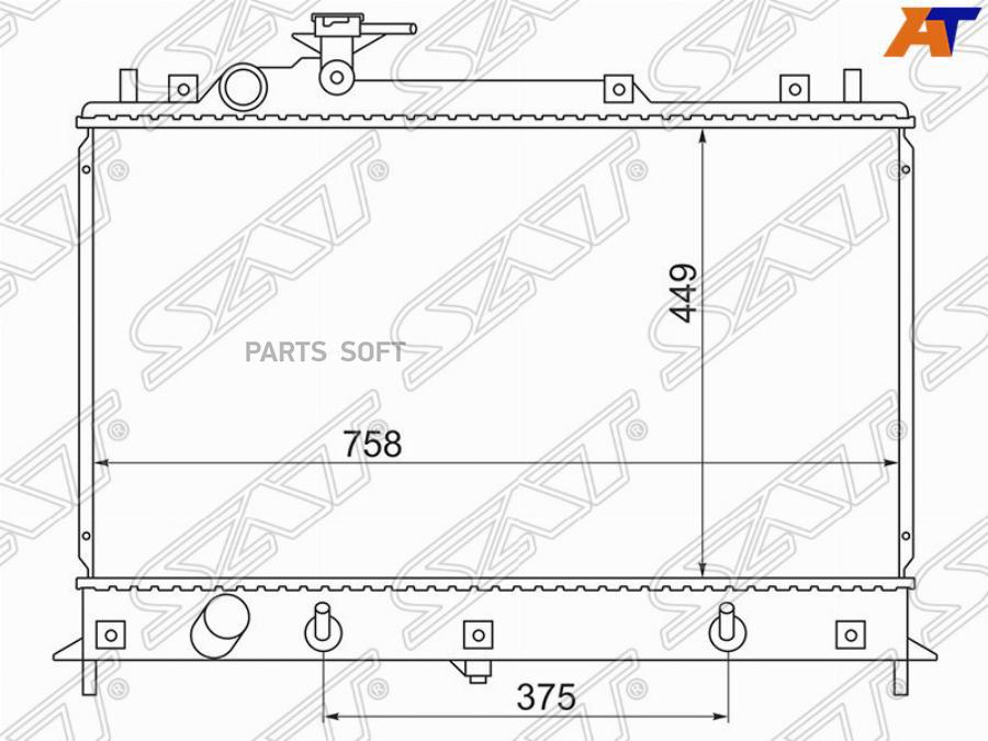 SAT Радиатор MAZDA CX-7/MPV L3-VDT 06-