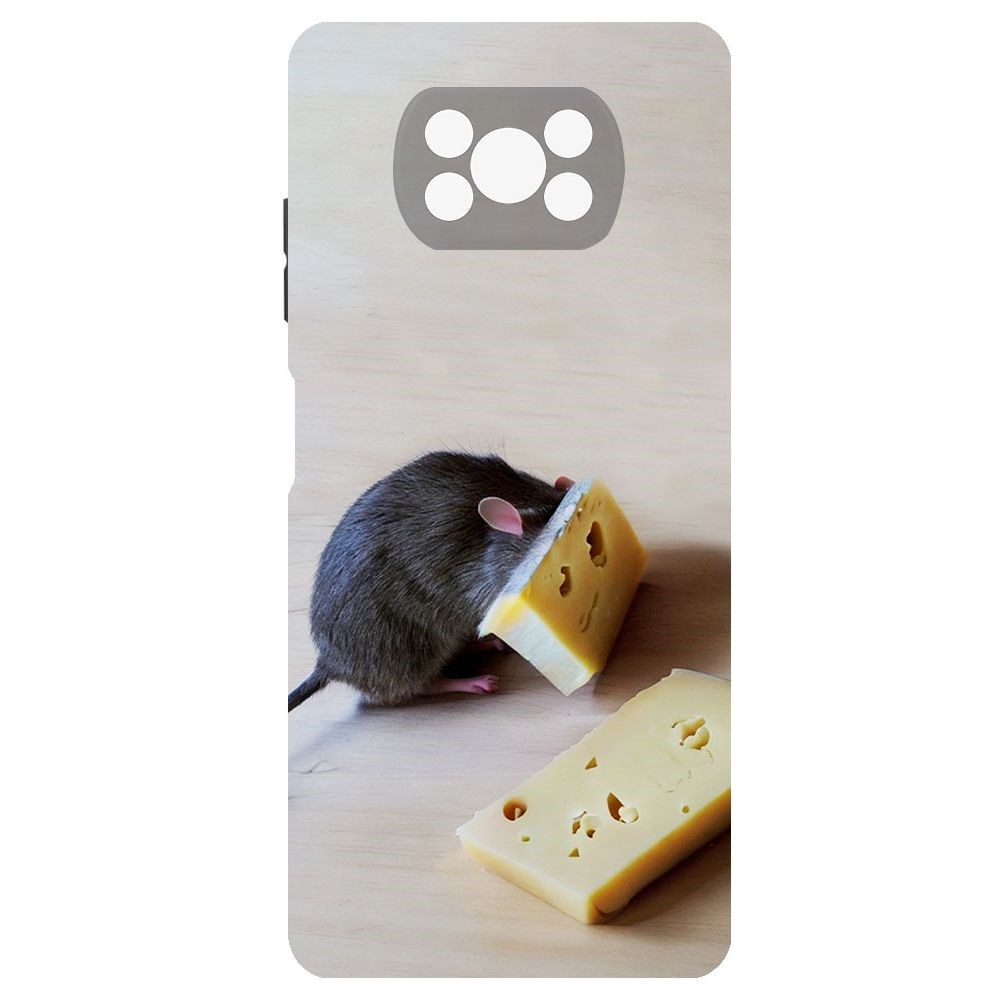 фото Чехол-накладка софт мышь и сыр для poco x3 krutoff
