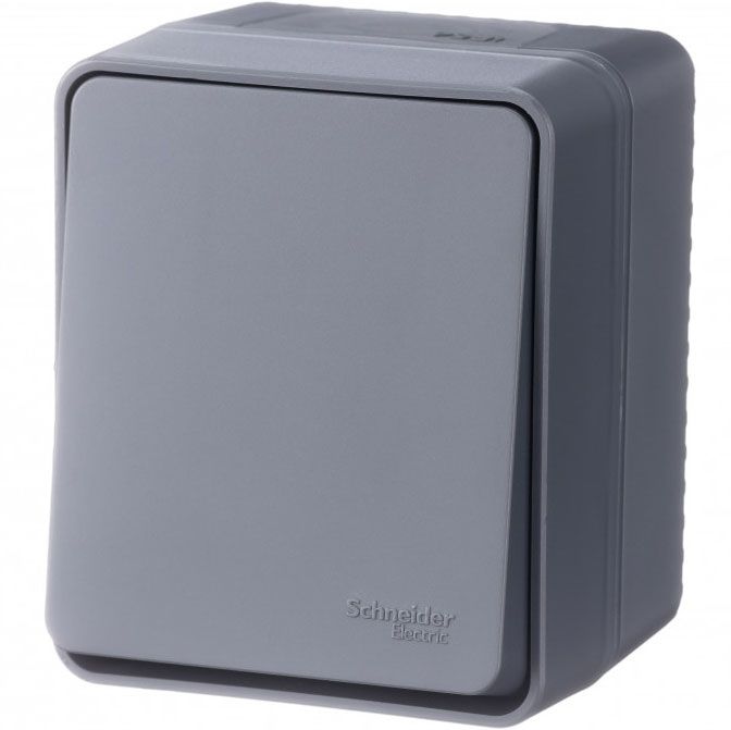 

Выключатель IP54 Schneider Electric AtlasDesign Profi54 одноклавишный. Антрацит, Черный