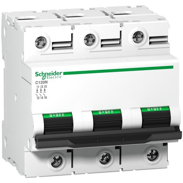 Автоматический выключатель Schneider Electric Acti 9 C120N 3П 80A C 10кА 4,5 модуля