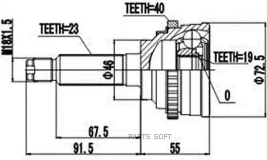 

AYWIPARTS AW1510182A ШРУС