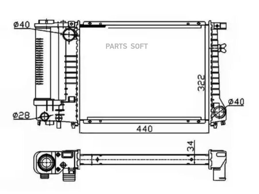 

NRF 53426A радиатор системы охлаждения двигателей внутреннего сгорания