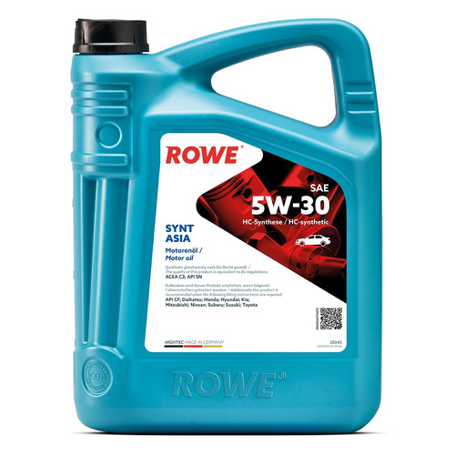 фото Моторное масло rowe hightec synt asia, 5w-30, 5л, синтетическое [20245-0050-99]